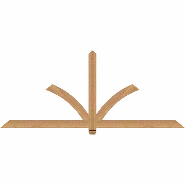 Ekena Millwork Redmond Smooth Timber Gable Bracket, Western Red Cedar, 84"W x 35"H x 1 1/2"D x 3 1/2"F, 10/12 Pitch GBW084X35X0204RED00SWR - main